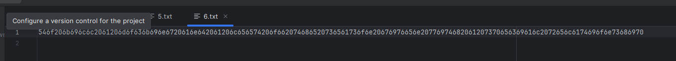 Text file containing one of the hex-encoded messages